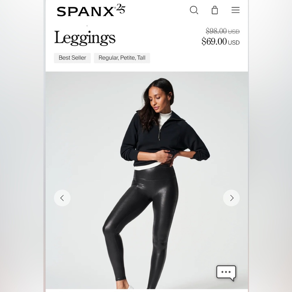 SPANX Faux Leather Leggings